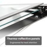 EuroChef 60cm Stainless Built-in 70L Grill 8 Function Fan Forced Electric Wall Oven