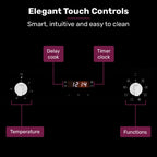 EuroChef 60cm Stainless Built-in 70L Grill 8 Function Fan Forced Electric Wall Oven