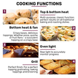 EuroChef 60cm Stainless Built-in 70L Grill 8 Function Fan Forced Electric Wall Oven