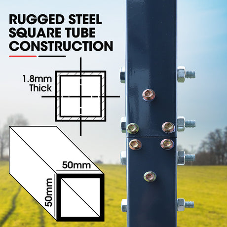 SHADE SHIELD Single Carport Shed 3.3 x 6 x 2.9m, Galvanised Steel Frame, Powder Coated Gable Roof, Shelter for Car Caravan Boat Tractor Agricultural