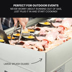 THERMOMATE Commercial Electric Griddle TH-G05, 4400W 73x37cm Flat Cooking Surface