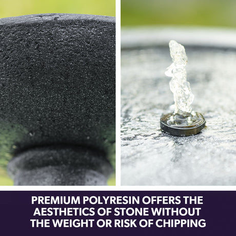 Contemporary Solar Water Feature Bird Bath