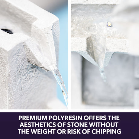 Contemporary Solar Water Fountain with LED Lights