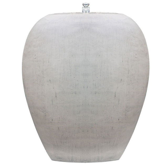 Light Grey Pot Style Solar Water Fountain