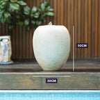 Light Grey Pot Style Solar Water Fountain