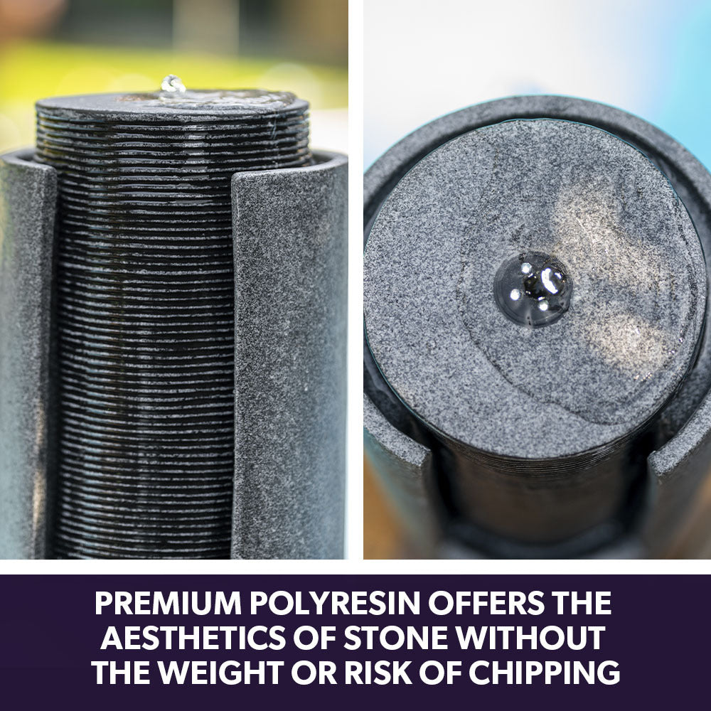 Two Tone Solar Tower Water Fountain