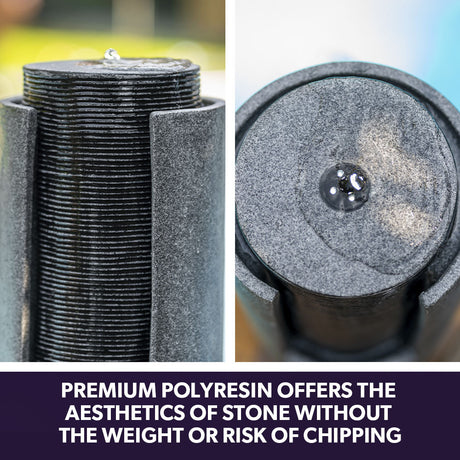 Two Tone Solar Tower Water Fountain