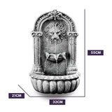 Solar Powered Lion Head Water Feature Fountain