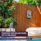 Solar Powered Lion Head Water Feature Fountain