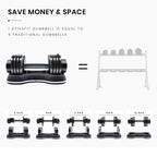 ATIVAFIT 12.5kg Adjustable Weight Dumbbell, for Home Gym Fitness Training