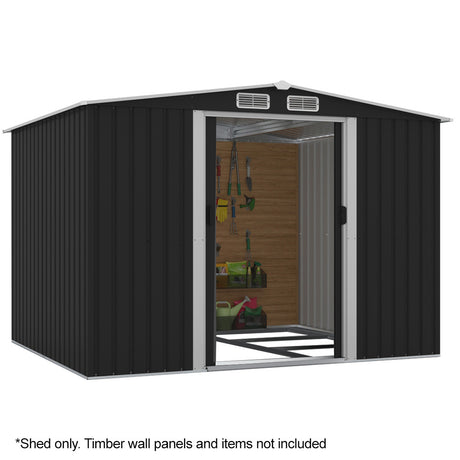 PlantCraft Galvanised Steel Garden Shed - 2.58m x 2.07m