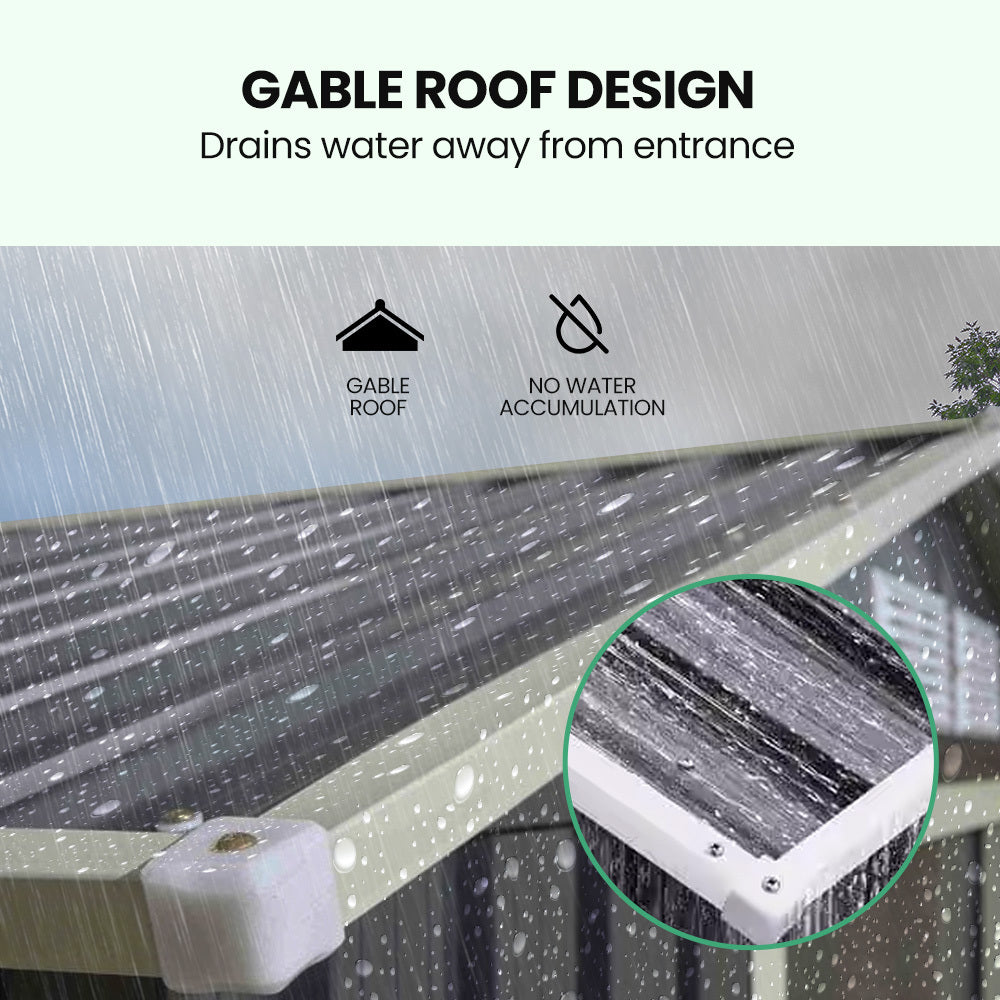 PlantCraft Galvanised Steel Garden Shed - 2.58m x 2.07m