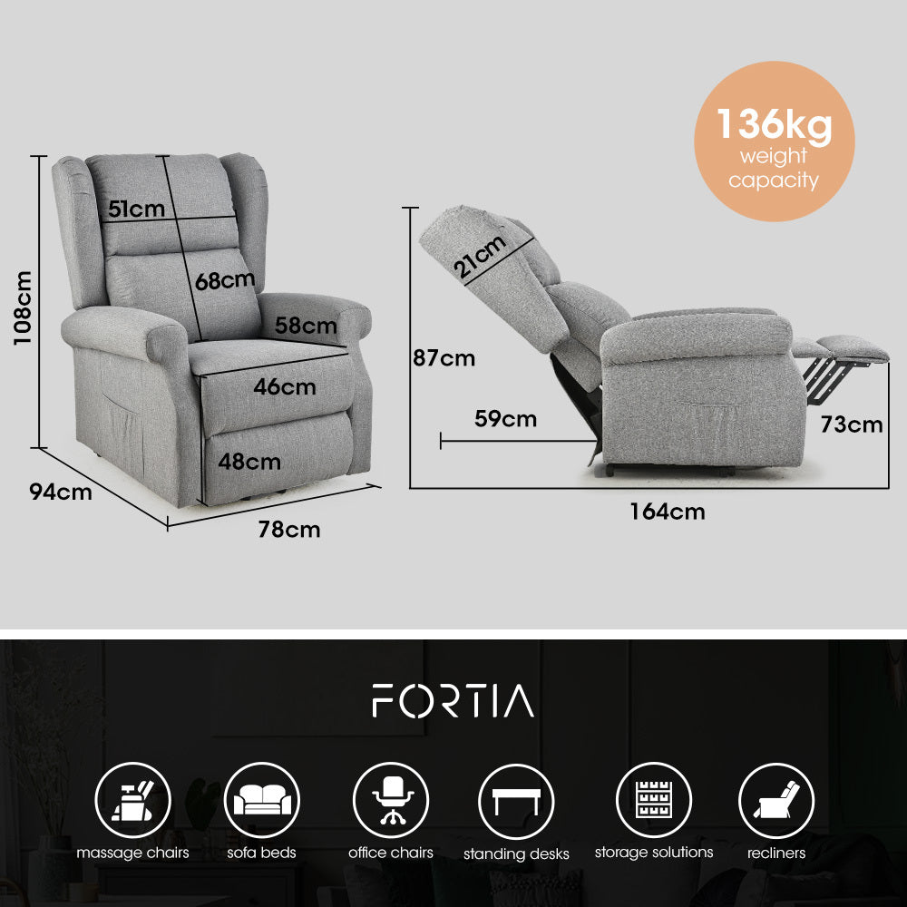 FORTIA Electric Recliner Lift Chair for Comfort