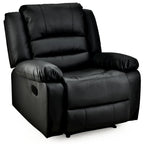 Fortia Luxury Recliner Lounge Chair – Black Faux Leather Armchair for Home Theatre and Relaxation