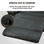 Fortia Luxury Recliner Lounge Chair – Black Faux Leather Armchair for Home Theatre and Relaxation