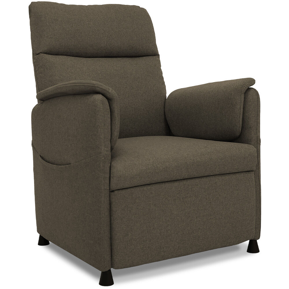 FORTIA Electric Recliner Armchair in Beige with Memory Settings and Dual Side Pockets