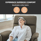 FORTIA Electric Recliner Armchair in Beige with Memory Settings and Dual Side Pockets