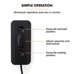 FORTIA Electric Recliner Armchair in Beige with Memory Settings and Dual Side Pockets