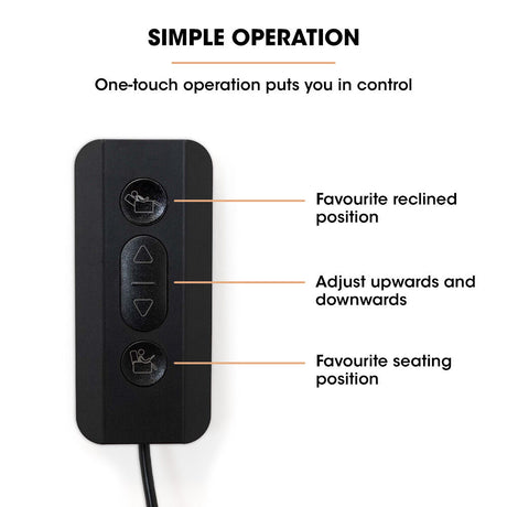 FORTIA Electric Recliner Armchair in Beige with Memory Settings and Dual Side Pockets