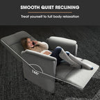 FORTIA Electric Recliner Armchair in Grey - Ultimate Comfort and Style