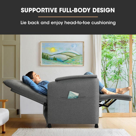 FORTIA Electric Recliner Armchair in Grey - Ultimate Comfort and Style