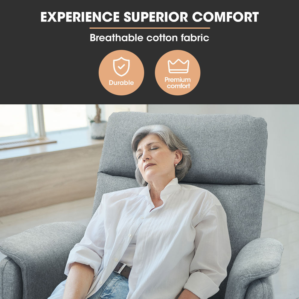 FORTIA Electric Recliner Armchair in Grey - Ultimate Comfort and Style