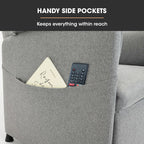 FORTIA Electric Recliner Armchair in Grey - Ultimate Comfort and Style