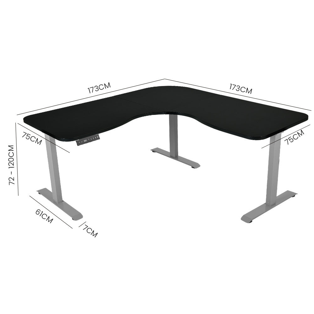 FORTIA 3-Motor Height Adjustable Corner Desk