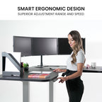 FORTIA 3-Motor Height Adjustable Corner Desk