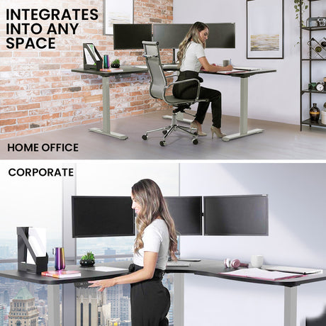 FORTIA 3-Motor Height Adjustable Corner Desk