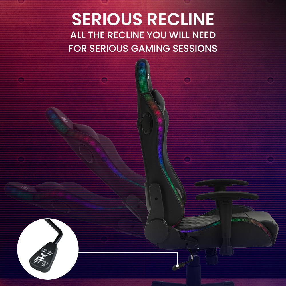 RGB LED Gaming Chair with Bluetooth Speakers