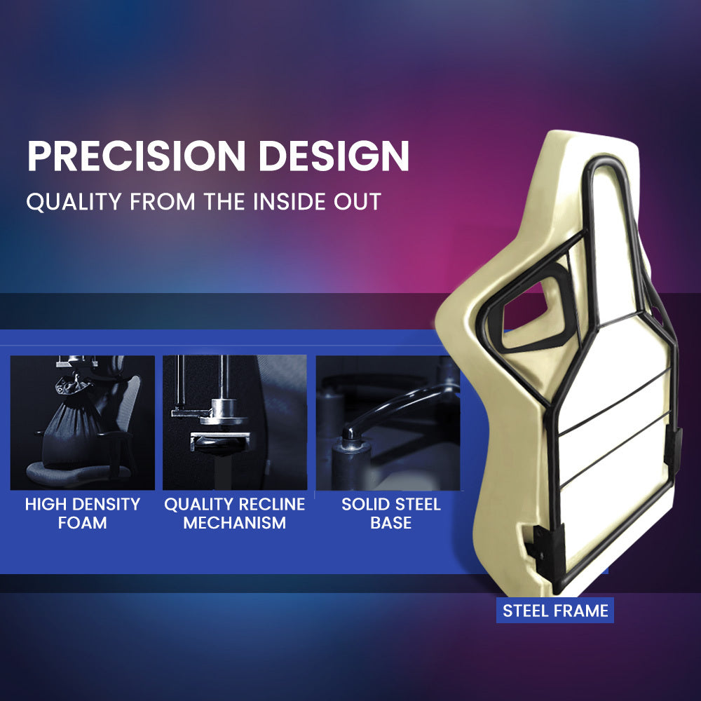 RGB LED Gaming Chair with Bluetooth Speakers