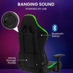 RGB LED Gaming Chair with Bluetooth Speakers