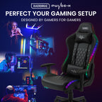 RGB LED Gaming Chair with Bluetooth Speakers