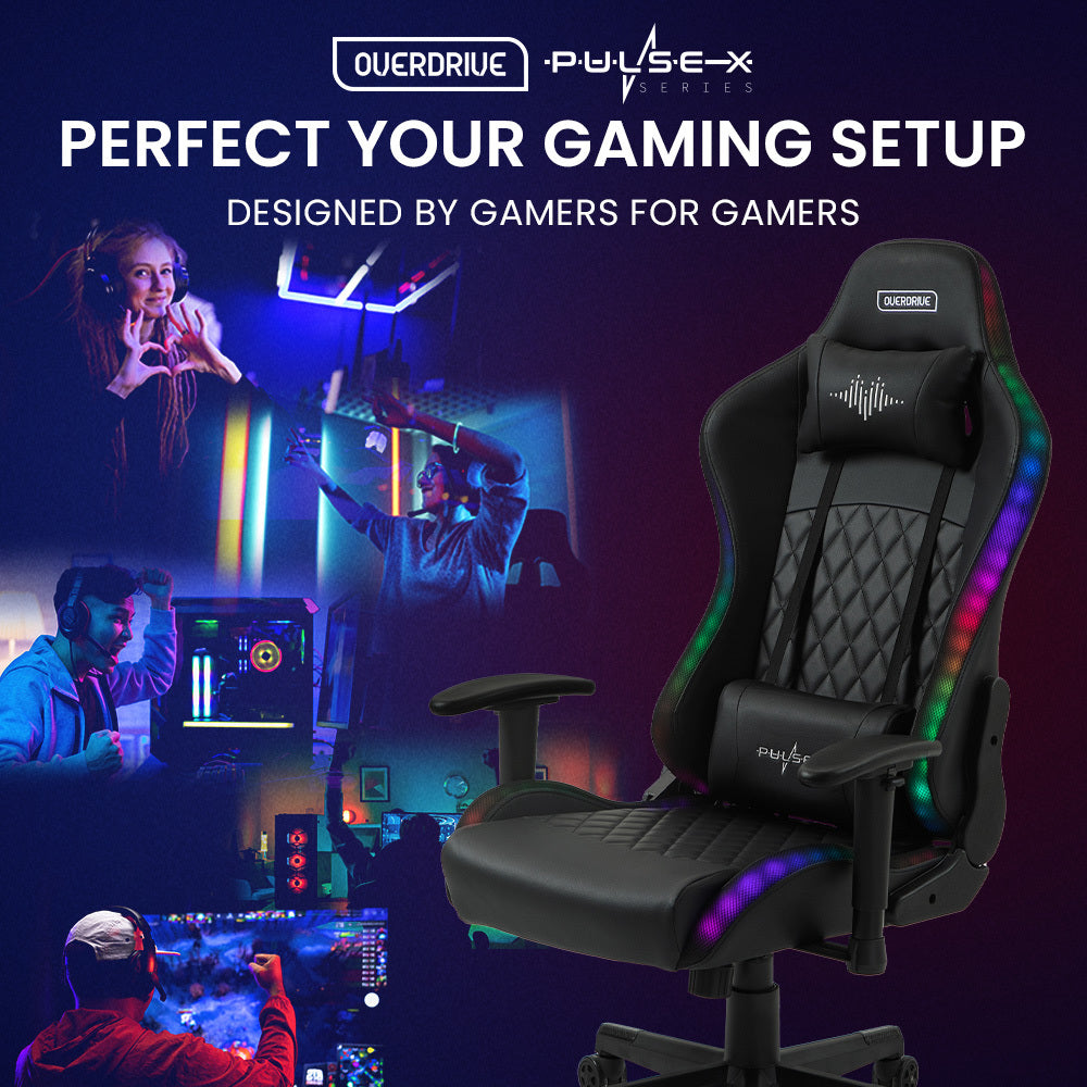 RGB LED Gaming Chair with Bluetooth Speakers