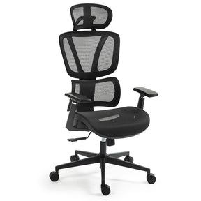 Fortia Ergonomic Office Desk Chair - Black Mesh
