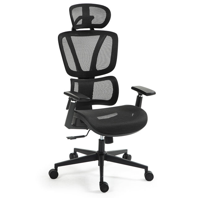 Fortia Ergonomic Office Desk Chair - Black Mesh