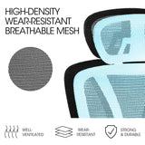 Fortia Ergonomic Office Desk Chair - Black Mesh