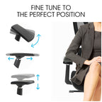 Fortia Ergonomic Office Desk Chair - Black Mesh