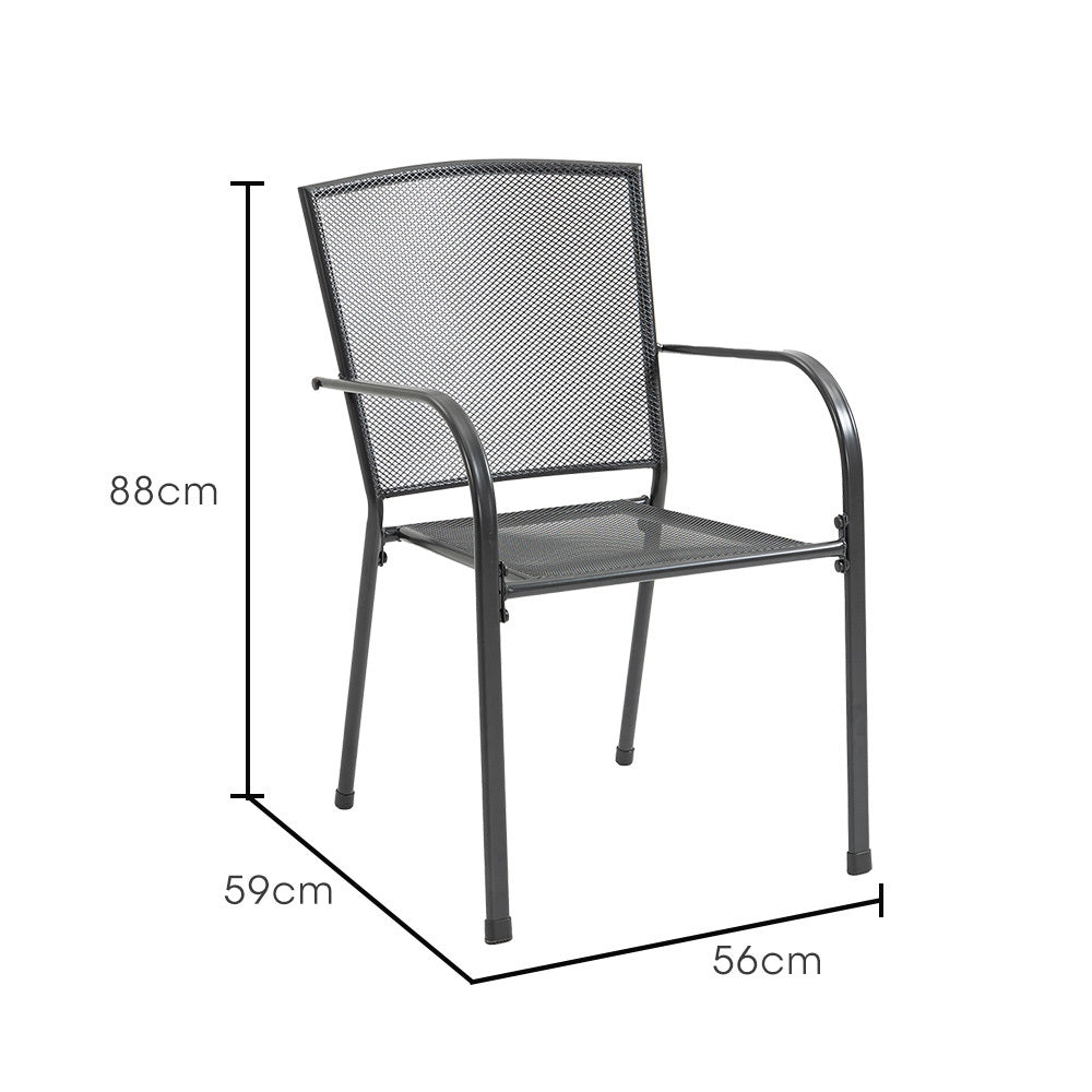 Fortia 2-Piece Outdoor Dining Chair Set