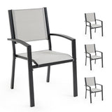 Fortia Elegant 4-Piece Outdoor Dining Chair Set