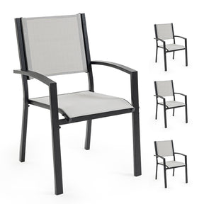 Fortia Elegant 4-Piece Outdoor Dining Chair Set