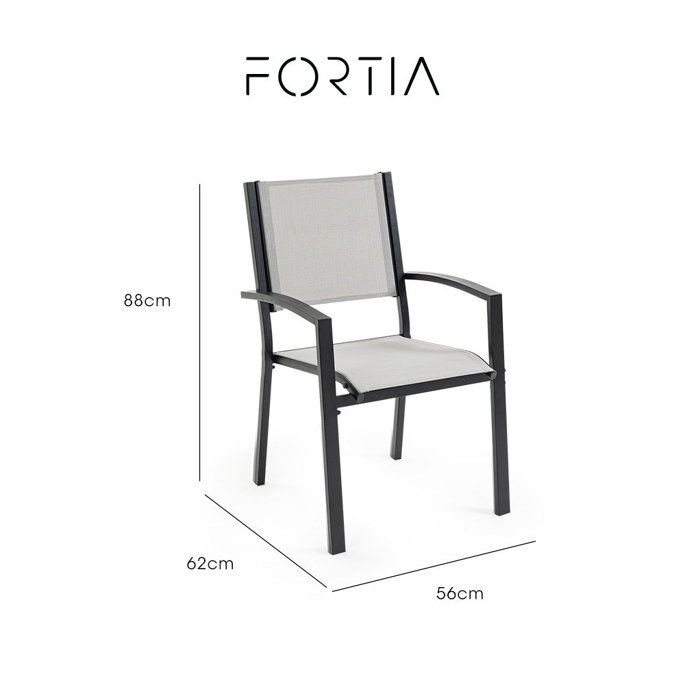 Fortia Elegant 4-Piece Outdoor Dining Chair Set