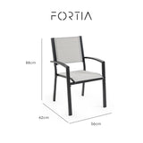 Fortia Elegant 4-Piece Outdoor Dining Chair Set