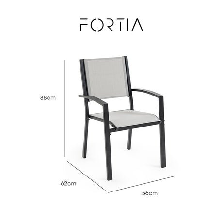Fortia Elegant 4-Piece Outdoor Dining Chair Set