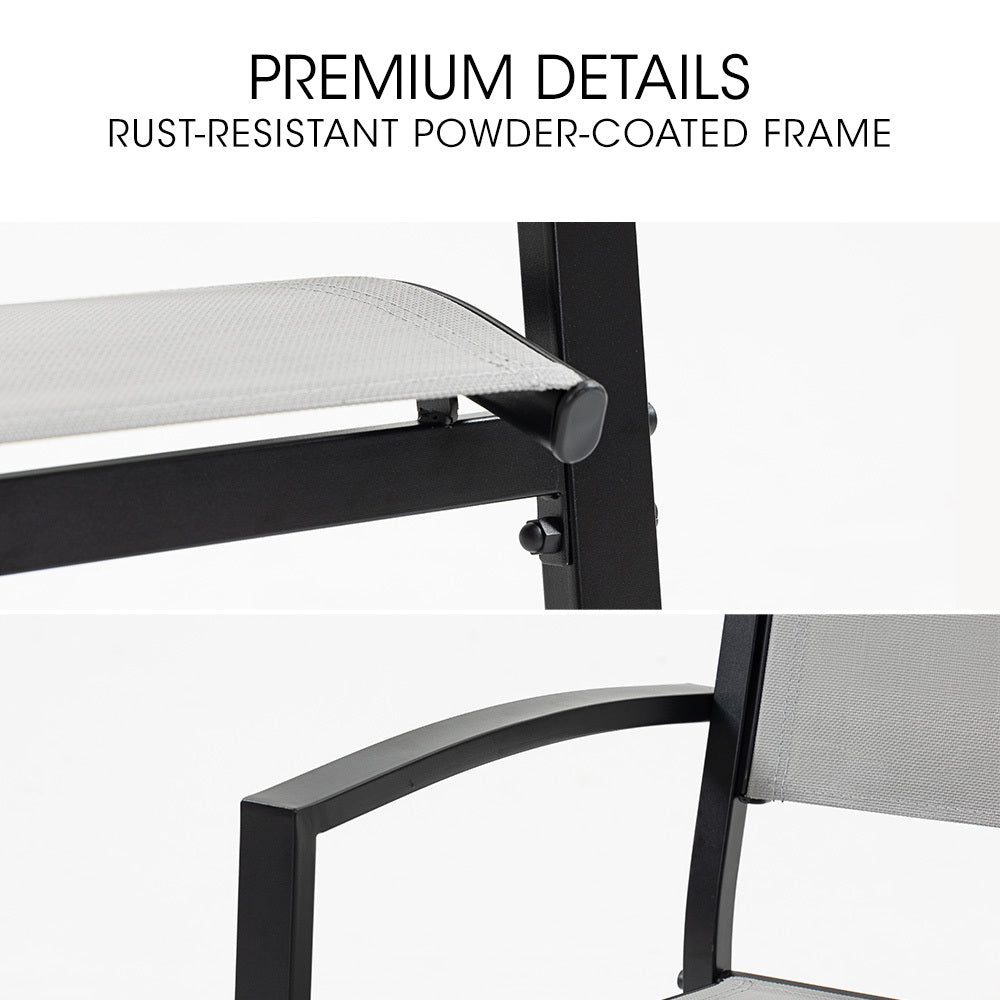 Fortia Elegant 4-Piece Outdoor Dining Chair Set