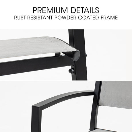 Fortia Elegant 4-Piece Outdoor Dining Chair Set