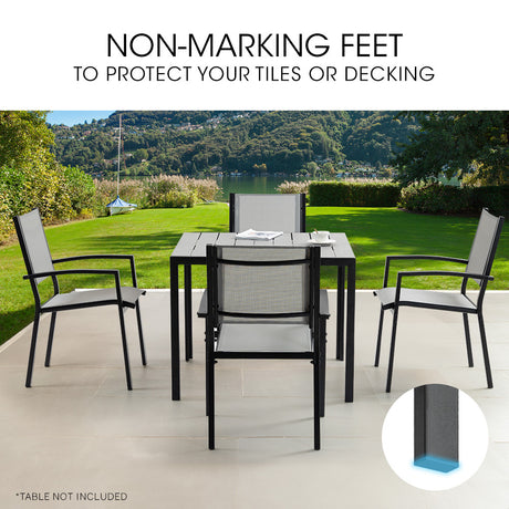 Fortia Elegant 4-Piece Outdoor Dining Chair Set