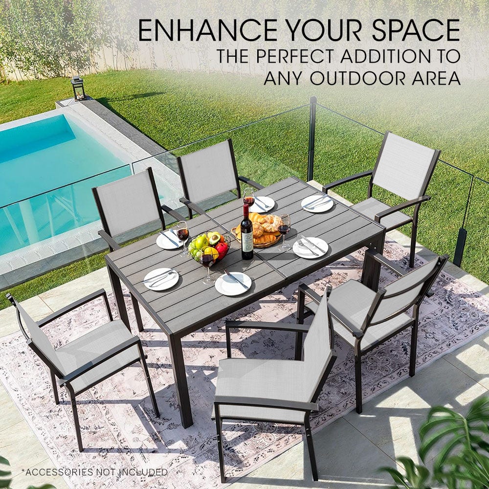 Fortia 7-Piece Stylish Outdoor Dining Set