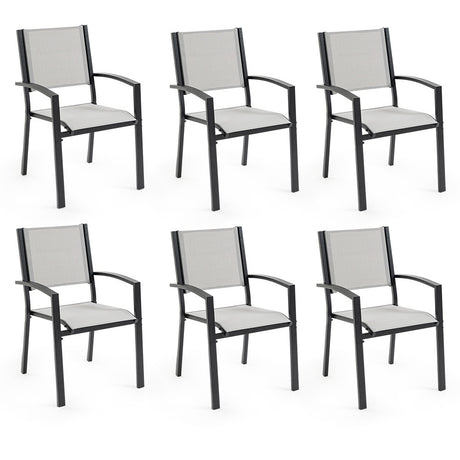 Fortia Outdoor Dining Chair Set - 6 Pieces